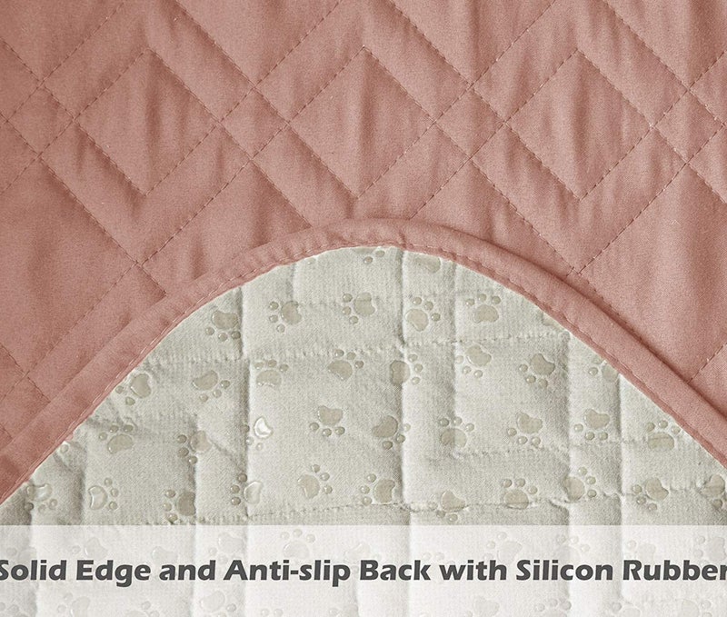 Ameritex Couch Sofa Slipcover 100% Waterproof Nonslip Quilted Furniture Protector Slipcover for Dogs, Children, Pets Sofa Slipcover Machine Washable (Pink, 78") - Image 5